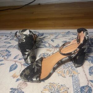Black and Silver Women's Heels